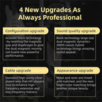 KZ ZSN PRO X in Ear Monitor Headphones Gaming Earbuds, High Fidelity Wired Earbuds, Hybrid Dual Driver IEMS Earphones with 1BA 1DD Detachable Tangle-Free Cable for Computer Tablet (Gold, with Mic)