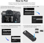 for Fujifilm Rechargeable Camera Remote Control Wireless Shutter Release Compatiable with Fuji X-T30 II, X-S10, X100VI, X-H2S, X-H2, X-T5, X-T4, X-T3, X-S20, X-T50, X-T30, X-M5, X-E5, X Half(Black)
