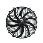 2PCS 16 Inch Universal Slim Fan Push Pull Electric Radiator Cooling 12V 120W Mount Kit Black