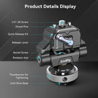 SmallRig Quick Release Camera Monitor Mount with Cold Shoe, Supports Swivel 360° and Tilt 170° Adjustable, Drop-in HawkLock Camera Hot Cold Shoe Monitor Holder for 5" & 7" Monitor - 3514C