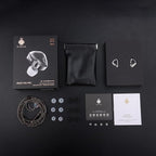 MS2 PRO in-Ear Monitor, 10.2mm Dual-Magnetic Drivers 1DD+1BA Hybird IEMs Wired Earbuds, Zinc Alloy Integrated Molding, Pneumatic Filters for Audiophile Musicians, Detachable 3.5mm OFC Cable