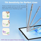 iPad Pencil with Magnetic&5 Extra Tips,USB-C Faster Charge,Stylus Pen Compatible with iPad 6-11th/A16,Air M3/M2/3-5th,Pro M4/11/12.9/13inch,Mini 5th-7th/A17Pro (Gray)