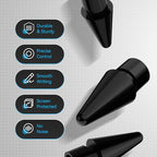 Replacement Tips for Apple Pencil Pro/1st/2nd &USB-C, 3 Pack High Sensitivity Nibs, Durable Stylus Pen Tip Accessories, Precise Control No Delay, Smooth iPencil Tips Replacement (Black)