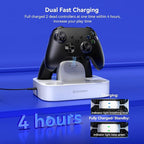 NEWDERY Controller Charger Station for Xbox, 2x5280mWh Rechargeable Battery Packs for Xbox One/Series X|S Controller, Dual Charging Dock for Xbox Controller with 4 Battery Covers-White