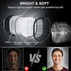 Video Conference Light for Computer, Dimmable Camera Lighting for Video Recording, Meeting, Laptop & Webcam, 15W Ring Light with C- Clamp,Swing Arm, Remote, Memory & Timer CRI >95