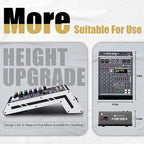 Professional Audio Mixer 4 Channel Sound Board Console System 99 DSP DJ Mixer 48V Phantom for Karaoke DJ Studio Streaming Recording