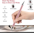 3 in 1 Universal Stylus Pen for Touchscreen,High Sensitivity & Precision Capacitive Stylus Pen for iPad Suitable for All Touch Screens of iPhone/iPad/Android/Samsung Galaxy/Tablets-Pink