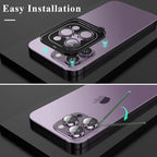 YWXTW Designed for iPhone 14 Pro Max Camera Lens Protector, for iPhone 14 Pro Camera Lens Protector, Individual Metal Anti Scratch HD Clear Case Friendly Tempered Glass Camera Cover, 1 Set (Purple)
