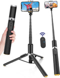 Phone Tripod Selfie Stick:Phone Stand for Recording,Bluetooth Selfie Stick for iPhone Compatible with Android（Samsung Galaxy s24 Ultra） is Content Creator 's Travel Essentials Tool