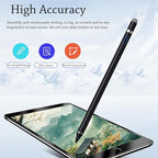 Stylus Pen for iPad, DOGAIN Active Pencil for Touchscreen with Dual Touch Function, Active Digital Fine Point Pen Compatible with Apple iPad/Pro/Air/Mini/iPhone/Samsung//iOS/Android and More - Black