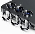 Korecase for Galaxy S25 Camera Lens Protector, 9H Tempered Glass Anti Scratch Camera Screen Protector Shockproof Film Shcokproof Metal Ring Lens Protecor for Galaxy S25,Black