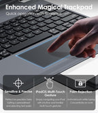 Nillkin Carry Go Keyboard Case for iPad Pro 13 inch (M4) 2024 with Handle, Rugged Case with Detachable Keyboard for iPad Pro 13, Magic Trackpad, 7 Colors Backlit, Camera Cover, Black