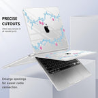 Case for MacBook Air 15 Inch 2025 2024 2023 Release M4 A3241 M3 A3114 M2 A2941, Hard Shell with Screen Protector & Keyboard Cover, Compatible with Touch ID, Cherry Bow