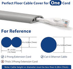 Cord Cover Floor 6ft Grey, PVC Floor Cable Cover, Cord Hider Floor Cord Protector Prevent Cable Trips & Protect Wires, Floor Cable Management Hide Cords on Floor, Cord Cavity - W0.47 x H0.28