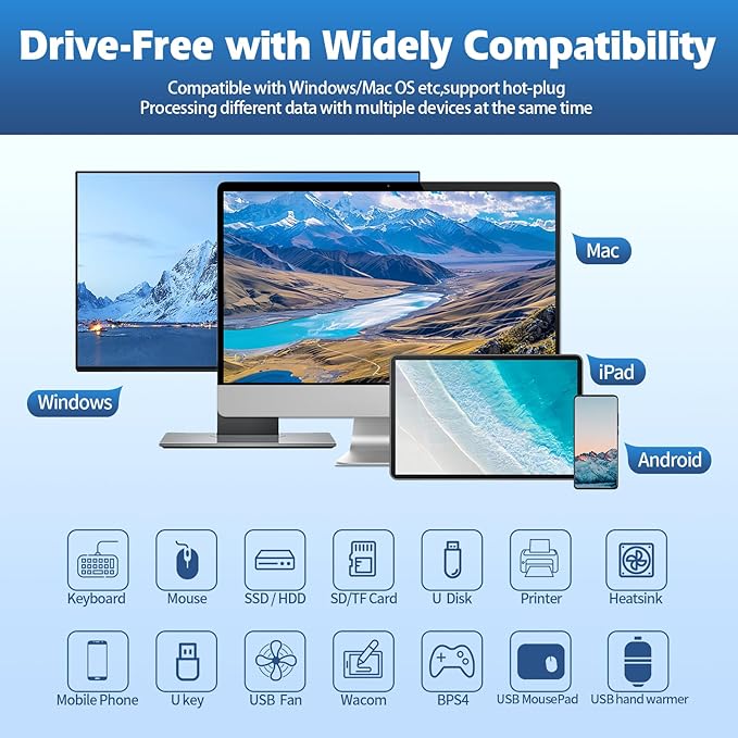 EJAY Mountable 4Ports USB3.0 HUB Alu Desktop Clamp Type C USB3.0 Splitter for Desk/Monitors with Extra Power Supply Port,59inches Data & 39inches Power Cables-5Gbps (JK-3A1C-SV)