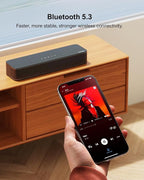 ULTIMEA 2.1ch Compact Sound Bar for TV, Built-in Subwoofer, APP Control, Peak Power 120W, All-in-one PC Sound bar for Game, 16 Inches Bluetooth 5.3 TV Sound Bar, Opt/AUX/Wall Mount, Solo B30 Pro