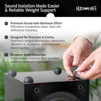 1.25" Platinum Silicone Speaker Isolation Pads - 4-Pack Non-Skid Speaker Pads with Adhesive, Speaker Isolation Feet for Record Player Isolation - Turntable Feet and Subwoofer - 20 Duro