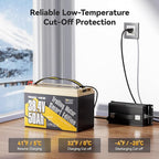 Power Queen 36V50Ah LiFePO4 Battery with Bluetooth 5.0 Remote Control, Low-temperature Protection, 1920Wh Energy, Deep Cycle Lithiumn Battery for 36V Trolling Motor Up To 120 lb