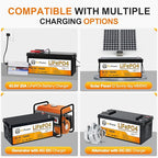 36V 100Ah LiFePO4 Battery, Built-in 100A BMS,3840Wh Lithium Battery,4000-15000 Deep Cycles & 10-Year Lifetime, Perfect for Marine, RV, Marine, Trolling Motor, Solar Off-Grid System