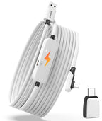 Syntech Link Cable with Charging 16FT Compatible with Oculus/Meta Quest 3S/3 Accessories, Quest2/Pro, Pico4, Next-Gen VR Cable with USB 3.0 A to C Adapter for SteamVR, Charge & Link Simultaneously