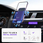 Wireless Car Charger,【7 Colored LED Backlit】15W Auto Clamping Car Charger Phone Mount Holder fit for iPhone 14 13 12 Mini Pro Max 11 XR XS X, Samsung Galaxy S23 Ultra S22 S21+ S10+ Note 20, etc - Blue