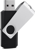 KEXIN 100 Pieces 1GB Flash Drive Bulk Flash Drive 1 GB Thumb Drive Bulk USB Drives 1G USB Stick Swivel 100 Pack 2.0 (1G, 100PCS, Black)