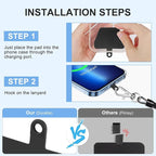 SHANSHUI Phone Lanyard, Cell Phone Lanyard Tether Pads Compatible with iPhone & All Smartphones in Full Cover Cases