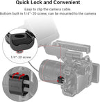 SmallRig Camera Clamp (4 pcs) for HDMI/SDI/Microphone Cable, DSLR Camera Cable Lock Mount Support 2-7mm