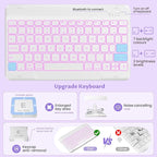 OYEEICE Keyboard Case for iPad 9th Generation - Detachable Wireless Backlit Keyboard, Magnetic Cover with Pencil Holder for iPad 9th/8th/7th Gen 10.2 inch, iPad Pro 10.5" & iPad Air 3rd - Purple