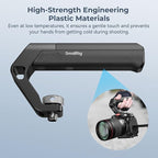 SMALLRIG Lightweight Top Handle with 3/8"-16 Locating Pins for ARRI, Tiny Camera Top Handle Only 113g, High-Strength Engineering Plastic Handle with Two Cold Shoe Mounts - 4757