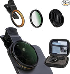 52MM Circular Polarizer Filter, Ultra Slim Multi-Coated CPL Lens Filter, Clip-on Phone Camera Filter Kit, Compatible for iPhone 15 14 13 12 11,Motorola, Google Pixel and Other Smart Phones