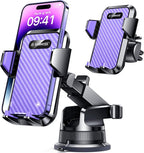 VANMASS [2024 Upgrade Phone Holders for Your Car [Super Suction Cup] Cell Phone Mount Car DashWindow Vent Desk Fit for iPhone 15 Pro Max 14 13 Universal Handsfree Automobile Vehicle Cradle，Purple