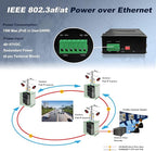 Industrial Managed 10G Ethernet PoE Switch, 2*10G SFP + Slot+4*Gigabit SFP Slot +8*RJ45 Port, PoE Networking Switch Supporting Din-Rail, 48~57VDC Power Input