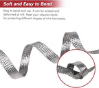 Tinned Copper Metal Braid Sleeving Wire Shielding Sleeve Braided Copper Ground Straps EMI/RFI Interference Expandable Flat Mesh Shielding Cable for Protect Wire (1/2inch-13ft)