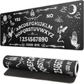Mysterious Spirit Goth Gaming Mouse Pad 31.5x11.8 Inch Large Desk Mat Black Extended Pads Big Mousepad Non-Slip Rubber Base Keyboard Mat with Stitched Edges for Gaming Laptop Computer PC Desktop
