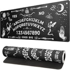 Mysterious Spirit Goth Gaming Mouse Pad 31.5x11.8 Inch Large Desk Mat Black Extended Pads Big Mousepad Non-Slip Rubber Base Keyboard Mat with Stitched Edges for Gaming Laptop Computer PC Desktop