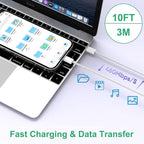 iPhone 16 15 Charger Fast Charging,3Pack 20W Fast Charging USB C Charger with 10Foot Long Type C to C Cable Cord TypeC Block Brick for iPhone 16e/16/16 Pro/16 Plus/16 Pro Max/15 Pro,iPad Air/Pro/Mini
