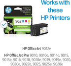 HP 962 Cyan, Magenta, Yellow Ink Cartridges for HP Printers | Works with Printer Series: OfficeJet 9010, 9020 | Eligible for Instant Ink | 3YP00AN