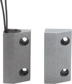 Magnetic Reed Switch Wired Surface Mount Normally Closed NC Contact Sensor Alarm Magnetic Door Switch with 2 Wires, Zinc Alloy Sliver, MC-56