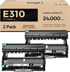 E310 E310dw Drum Unit(Not Toner)Black 2-Pack High-Yield Replacement for Dell P7RMX PVTHG 593-BBKD Image-Drum Compatible for Dell E310dw E514dw E515dn E515dw E310 E514 E515 Laser Printer Ink All-in-One