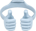 Honsky Thumbs up Cell Phone Stand,Stocking Stuffers Idea,Ok Stand Tablet Stand Cradle for Desk,Smartphone Cellphone Mobile Phone Tablets - Universal Adjustable Flexible - Light Blue