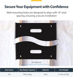 StarTech.com 14U Wall Mount Network Rack, 14 in Deep (Low Profile), 19" Patch Panel Bracket for Shallow Server, IT Equipment, Network Switches, 77lbs/35kg Weight Capacity, Black (RACK-14U-14-BRACKET)