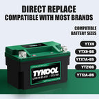 YTX7A-BS-STD 12.8V 3AH 180CCA LiFePO4 Lithium Motorcycle Battery fit for ATV,UTV, Riding Lawn Mower，Snowmobile，Scooter, Personal watercraft, Jet Ski, 4 Wheeler and more.