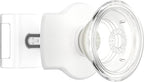 PopSockets Phone Grip Slide for Phones and Cases, Sliding Phone Grip with Expanding Kickstand - Clear on White