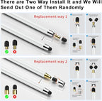 Stylus Pen for Touchscreen,5 PCS Stylus,Stylus 2-in-1 High Sensitivity Precision Suitable for All Touch Screens of iPhone/ipad/Android Tablet(White)