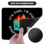 ITNRSIIET Mouse Pad with Stitched Edge Premium Textured Smooth Precise Operation Waterproof Washable Non-Slip Rubber Base Desktop Protection Mat, 10.2×8.3×0.12 inches, Cute Dumpster