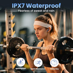 Wireless Earbuds, Bluetooth Headphones with Deep Bass Stereo, 48H Playback Ear Buds with LED Power Display Charging Case，Lightweight, IPX7, in-Ear Earphones with Mic for for Phone Tablet Laptop, Blue