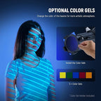 NEEWER Spotlight Snoot with 20° Projection Lens, Adjustable Focus, 16 Metal Gobos 5 Color Gels, Bag, Conical Snoot for Bowens Mount LED Continuous Output Lighting Studio Video Light Up to 300W, LS-39