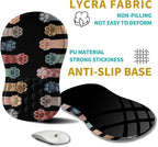 Hokafenle Ergonomic Mouse Pad Wrist Support, Wrist Rest Mousepad for Carpal Tunnel Pain Relief with Integrated Memory Foam Slope Massage Bulge (11.8x7.9 inch,Cute Cat Claw