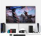 5 Way HDMI Switch 4k@60Hz HDMI Switcher 5 in 1 Out HDCP 2.0 Manual HDMI 2.0 Hub Supports 3D Compatible with Nintendo Switch/Switch OLED/Xbox/ PS5/4/3 Blu-Ray Player Fire Stick Roku Apple TV Chromeca